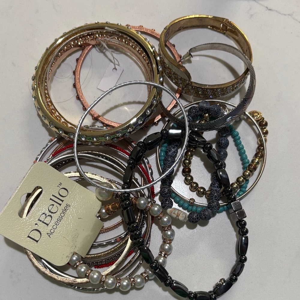 Gold and Silver Bangle Set